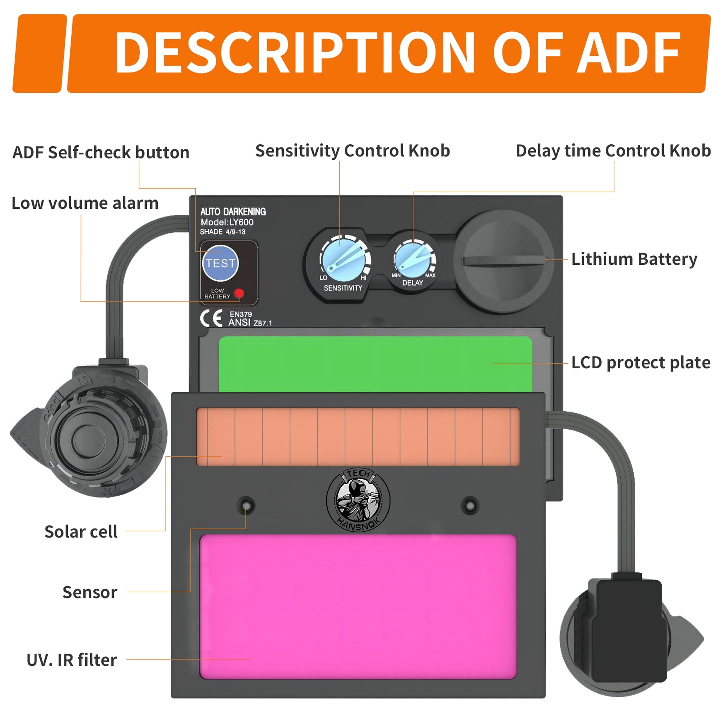 LY600A Solar Auto-Dimming Welding Mask