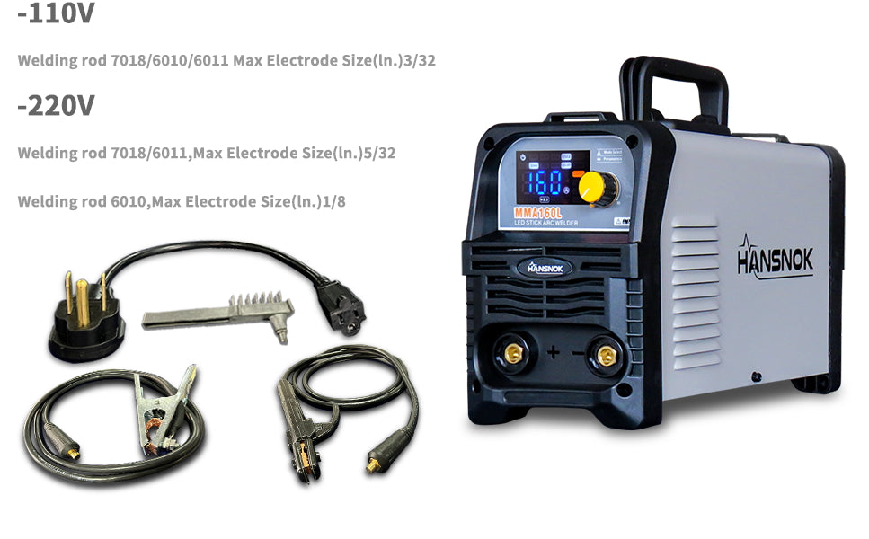 MMA-3.2 (Dual Voltage) 160a Hand Welding Welding Machine