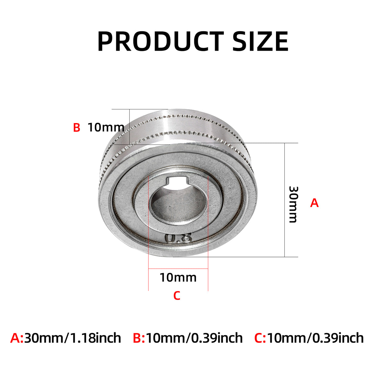 2 Pcs Mig Welding Feed Roller Wire Drive Wheel 0.6-0.8mm & 0.8-1.0mm, Knurled K Groove for Steel & Aluminum Flux Core Wire, MIG Welder Accessory