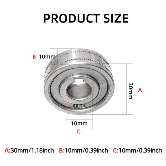 2 Pcs Mig Welding Feed Roller Wire Drive Wheel 0.6-0.8mm & 0.8-1.0mm, Knurled K Groove for Steel & Aluminum Flux Core Wire, MIG Welder Accessory