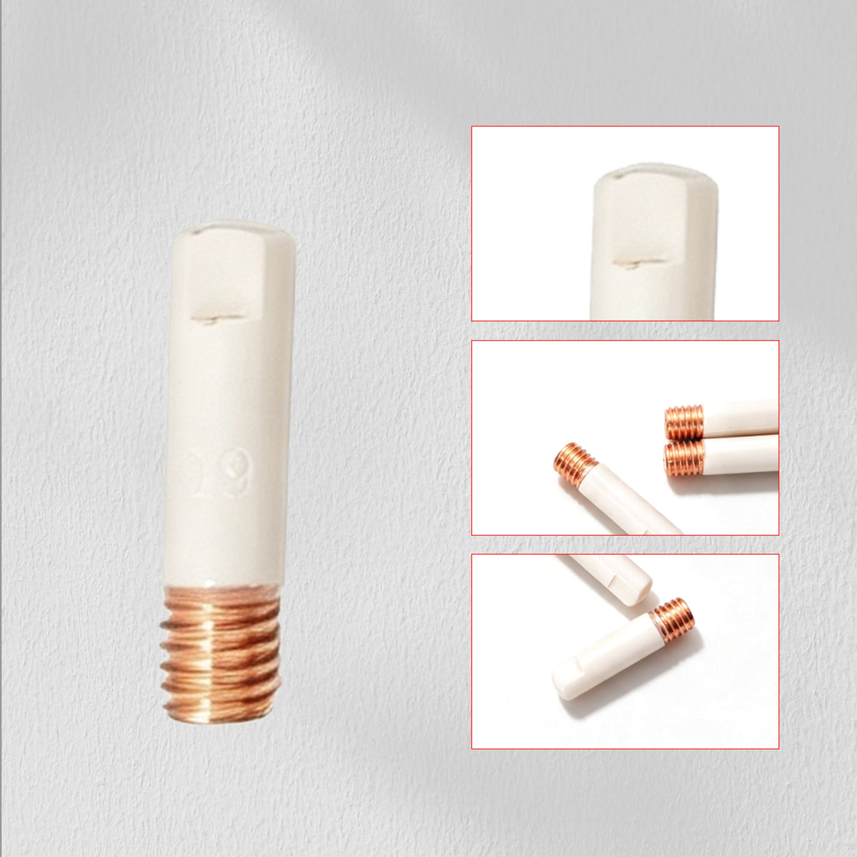 14 Pcs Mig Welding Nozzle Tips .035" with Non-Stick Coating, Ceramic Welding Nozzle Replacement Kit for MB15 15AK Gun