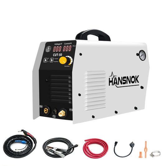 Plasma Cutter,50Amps Cutter Machine with 110/220V Dual Voltage IGBT Inverter,Large Digital Display,Air Sensor,1/2 Inch Clean Cut 5/8 Inch Max Cut Post Flow and 2T/4T,Portable Metal Cutting