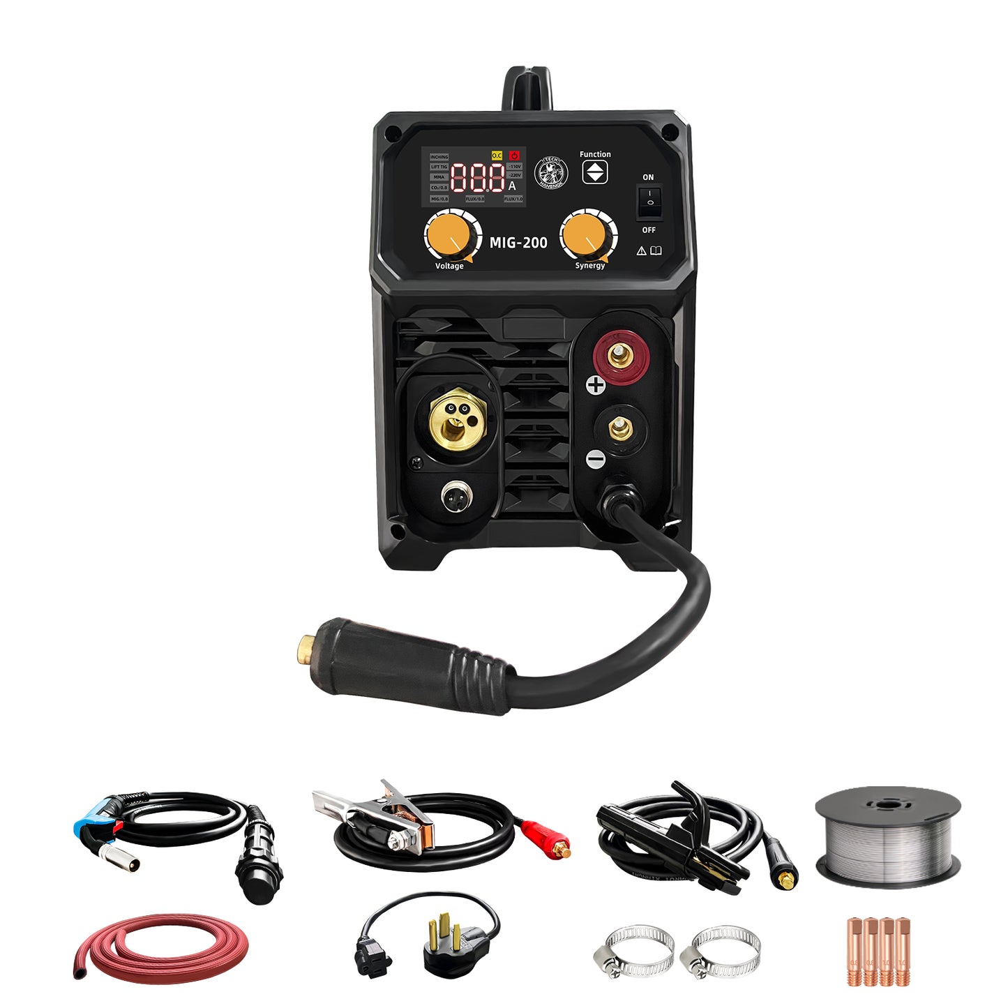 200A 4-in-1 MIG Welder 110V/220V Dual Voltage multiprocess welder