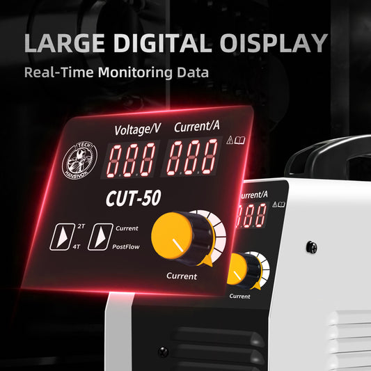 50Amps Plasma Cutter  with 110/220V Plasma Cutter Machine and 2T/4T