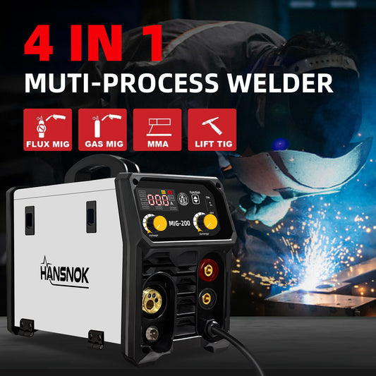 200A 4-in-1 MIG Welder 110V/220V Dual Voltage multiprocess welder